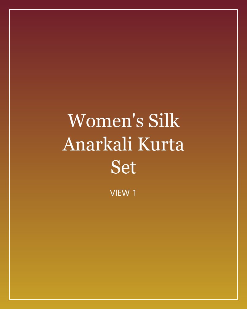 Women's Silk Anarkali Kurta Set